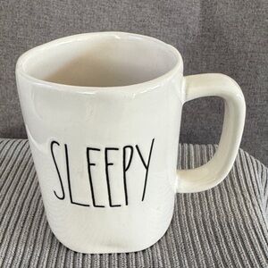 Rae Dunn White Ceramic Sleepy Mug